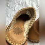 UGG  - Gael Leather Shearling Lined Wedge Clogs size 6  tan slides wool Photo 6