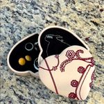 Pandora  Heart-Shaped 2 tiered velvet lined leather floral design jewelry case Photo 2