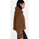 Stand Studio Audrey Brown Shearling Jacket with Black Accents Photo 8