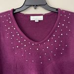 Carolyn Taylor  embellished long sleeves knit sweater with removable scarf Photo 4