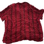 Urban Outfitters  Top‎ Womens Medium Red Snake Print Button Down Photo 3