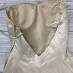 BCBGMAXAZRIA women 6 spaghetti strap low back maxi dress tan Photo 12