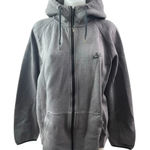Nike  Women's Gray Full Zip Long Sleeve Hooded Hoodie Active Sports Coat Jacket L Photo 0