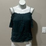 Patrons of Peace  green cold shoulder nwt blouse Photo 7