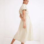 Madewell Plaid Tie-Waist Cottage Striped Midi Dress Size XS Photo 2