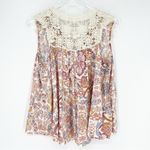 Solitaire  Floral Crochet‎ Tank Top XL Photo 1