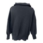 Lillusory Women's Black Oversized Knit Collared Polo Pullover Sweater Top Size M Size M Photo 1