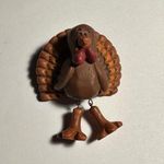 Handmade Autumn / Fall Thanksgiving Turkey Brooch Pin Brown Photo 6