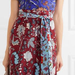 Diane Von Furstenberg DVF  Flutter Wrap Dress Silk Crepe Floral Patchwork Boho Photo 0