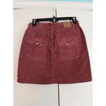 American Eagle  Corduroy Mini Skirt | Burgundy | Size 00 | Pockets Photo 1