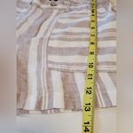 Tahari Beige & White Linen Striped Shorts Women’s Size S Photo 4