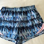Lilly Pulitzer Luxletic Blue and Pink Athletic Shorts Photo 0