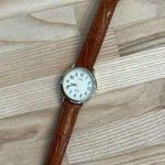 Timex Indiglo Ladies Watch Genuine Leather Strap White Dial Gold Case Photo 4