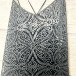 Vintage California Dynasty Black Paisley Burnout Velvet Strappy Nightie Sz Large Photo 2