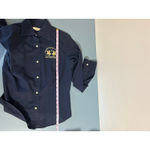 La Martina  button down shirt womens S navy embroidered polo argentina Photo 6