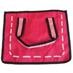 None Cartoon Themed Hot Pink Double Handle Tote 14 x 10.5" Whimsy Mean Girls Retro Photo 0