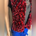 Source Unknown Scarf Red And Black Feathery Soft Neck Warming Casual Versatile Photo 1