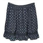 Abercrombie & Fitch Black White Floral Lace Trim Mini Skirt XL Photo 0