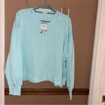 Crown & Ivy Cabana  French Terry Sweatshirt light blue size 2X‎ Photo 1