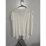 Athleta  Sheer White V-neck Oversize Tee Womens Size M Photo 4
