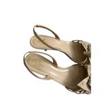 Kate Spade Gold Tone Bow Metallic Slingback Heels Size 10.5 Photo 6
