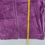 Talbots New Velour Velvet Jacket Size 2X Purple Long Sleeve Full Zip Pockets Photo 6