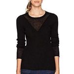 BCBGMAXAZRIA ππ Reeve Sheer Jersey Top ~ Black Photo 6