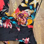 Free People Seraphina Cropped Halter Top Black Tropical Combo Small NWOT Photo 3