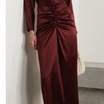 Veronica Beard Sabri Ruched Stretch-silk Satin Midi Dress - Red $1278.00… Photo 0