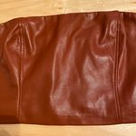 TCEC Faux Leather Dark Orange Brown Tube Top Photo 2