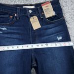 Levi's  Ribcage Straight Ankle Stretch Jeans Dark Wash Blue Size 27x27 Ripped Photo 8