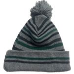 Gray Striped Knit Pom Photo 0