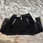 Darque by Coquette Black Mesh Long Sleeve Crop Top Jacket Photo 4