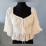 MINKPINK COPY - - NWT | Revolve White Norah Top Tie Front | Sz Lg | Made in Aus… Photo 14