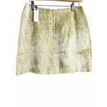 Anthropologie Sabina Musayev Fitted Yellow Floral Print Mini Skirt Size Large Photo 9