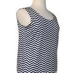Chico's Chico’s Women's Black White Stripe Scoop Neck Tank Top Size 3 - Large Photo 1
