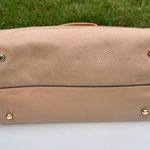 Coach Swagger Carryall Pebble Leather Satchel Tan/Nude Colorblock Photo 6