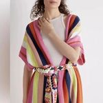 Anthropologie By  Striped Kimono Rainbow Knit Cardigan ONE SIZE Photo 1