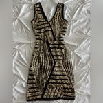 Elegant Black and Gold Sequin Dress Photo 2
