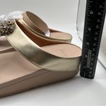 FitFlop NWB  Galaxy  Toe-Thong Slip Sandals Wedge Rose Gold US 10 wedding party Photo 3