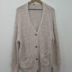 Free People Nevermind Cardi in Creme Brulee Eyelash Cardigan size Small Photo 2