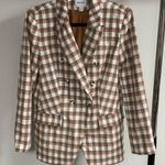 Nine West Checked Plaid Blazer Size M Photo 0