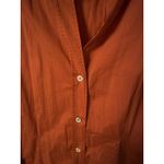 The Limited  Women's Burnt Orange Pleated Front And Back Dress Shirt Size Large Photo 4