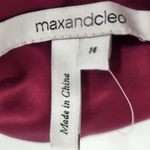 Max and Cleo Lipstick Red Pleated Ruffle Strapless Dress Black Waistband 14 Photo 6