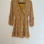 Anthropologie  Dolan Mustard Floral Long Sleeve Dress size XS Photo 1