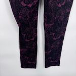 One 5 One  Maternity Pants Womens Large Purple Black Velvet Halloween Whimsigoth Photo 6