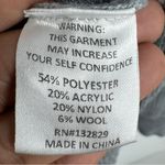 Song Of Style Erin Wool Blend Sweater Dress Balloon Sleeve Gray Ribbed Knit XS Photo 5