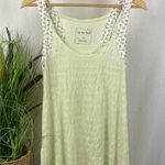 We The Free People Ivory & Green Stripes & Floral Print Tank Top S Photo 0