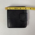 Vintage Piato Black Genuine Leather Trifold Wallet Embossed Logo Compact Photo 7