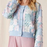 Matilda Jane  Heart to Heart Waltz of the Flowers Patchwork Sweater Size Medium Photo 0